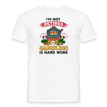 Kasino Glücksspiel Spielautomat Kartenspiel - Männer T-Shirt - Weiß - Vorne - AI Model Male 178 dark (178cm)