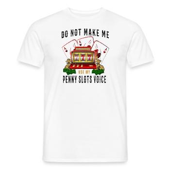 Casino Gambling Slot Machine à sous Jeu de cartes - T-shirt homme - blanc - Devant - AI Model Male 178 dark (178cm)