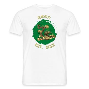 日本の火 - Männer T-Shirt - Weiß - Vorne - AI Model Male 178 dark (178cm)