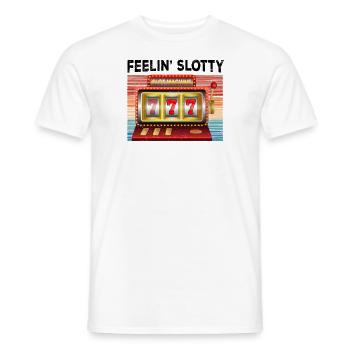 Kasino Glücksspiel Spielautomat Kartenspiel - Männer T-Shirt - Weiß - Vorne - AI Model Male 178 dark (178cm)
