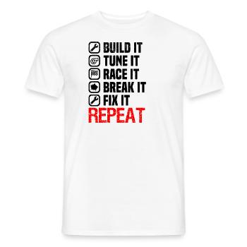 Muscel Car V8 Turbocompresseur Tuning Racing Car - T-shirt homme - blanc - Devant - AI Model Male 178 dark (178cm)