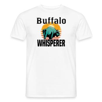 Buffle Bison Buffle Amérindien - T-shirt homme - blanc - Devant - AI Model Male 178 dark (178cm)