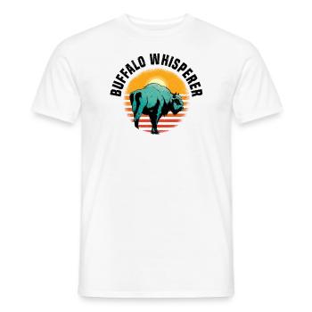 Büffel Bison Ochse Indianer Amerikanisch - Männer T-Shirt - Weiß - Vorne - AI Model Male 178 dark (178cm)