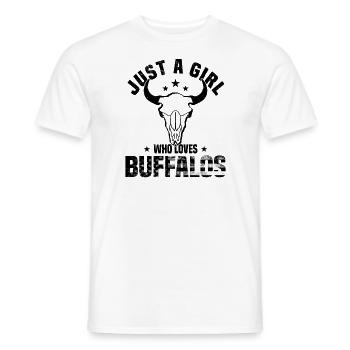 Buffle Bison Buffle Amérindien - T-shirt homme - blanc - Devant - AI Model Male 178 dark (178cm)