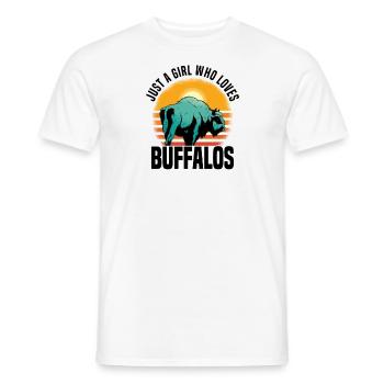 Buffle Bison Buffle Amérindien - T-shirt homme - blanc - Devant - AI Model Male 178 dark (178cm)