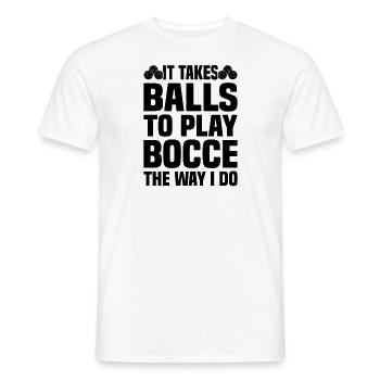 Boccia Petanque Boule Bocciaspieler Lyonnais - Männer T-Shirt - Weiß - Vorne - AI Model Male 178 dark (178cm)