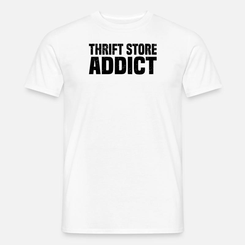 Secondhandladen Secondhand Öko Hipster Gebraucht - Männer T-Shirt - Weiß