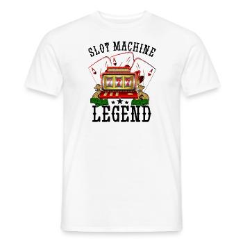 Casino Gambling Slot Machine à sous Jeu de cartes - T-shirt homme - blanc - Devant - AI Model Male 178 dark (178cm)