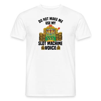 Casino Gambling Slot Machine à sous Jeu de cartes - T-shirt homme - blanc - Devant - AI Model Male 178 dark (178cm)