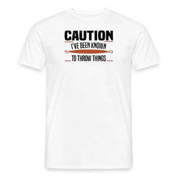 Poterie Argile Cours de poterie Poterie Getöpfert - T-shirt homme - blanc - Devant - AI Model Male 178 dark (178cm)