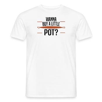 Poterie Argile Cours de poterie Poterie Getöpfert - T-shirt homme - blanc - Devant - AI Model Male 178 dark (178cm)
