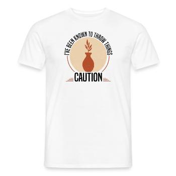 Poterie Argile Cours de poterie Poterie Getöpfert - T-shirt homme - blanc - Devant - AI Model Male 178 dark (178cm)