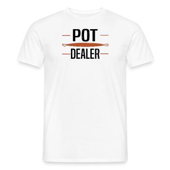 Poterie Argile Cours de poterie Poterie Getöpfert - T-shirt homme - blanc - Devant - AI Model Male 178 dark (178cm)