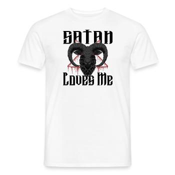 Satan Beelzebub Teufel Gothic Pentagram Mystisch - Männer T-Shirt - Weiß - Vorne - AI Model Male 178 dark (178cm)