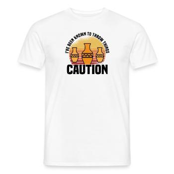 Poterie Argile Cours de poterie Poterie Getöpfert - T-shirt homme - blanc - Devant - AI Model Male 178 dark (178cm)