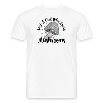 Mushroom Picker Mushroom Mushroom Hunters Mushroom Lovers Mushroom Farm - Men's T-Shirt - white - Front - AI Model Male 178 dark (178cm)