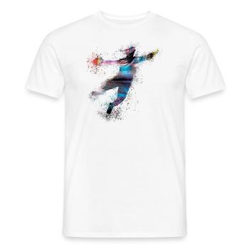 Handball, handballer, Beachhandball,Graffiti - Männer T-Shirt - Weiß - Vorne - AI Model Male 178 dark (178cm)