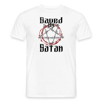 Satan Belzébuth Diable Gothique Pentagramme Mystique - T-shirt homme - blanc - Devant - AI Model Male 178 dark (178cm)