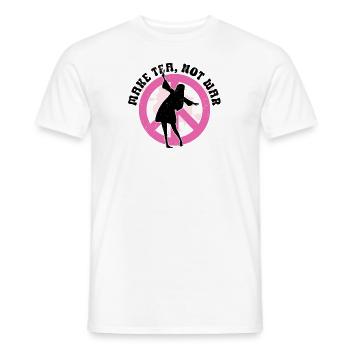 Hippie Peace Zeichen Frieden Blumen Blumenkind - Männer T-Shirt - Weiß - Vorne - AI Model Male 178 dark (178cm)
