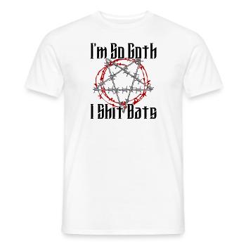 Satan Beelzebub Devil Gothic Pentagram Mystical - Men's T-Shirt - white - Front - AI Model Male 178 dark (178cm)