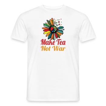 Hippie Peace Sign Peace Flowers Flower Child - Men's T-Shirt - white - Front - AI Model Male 178 dark (178cm)