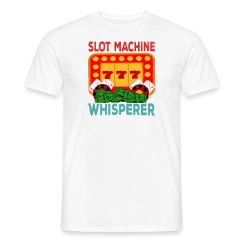 Casino Gambling Slot Machine à sous Jeu de cartes - T-shirt homme - blanc - Devant - AI Model Male 178 dark (178cm)