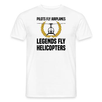 Pilot Hubschrauber Helikopter Spruch Hobbypilot - Männer T-Shirt - Weiß - Vorne - AI Model Male 178 dark (178cm)