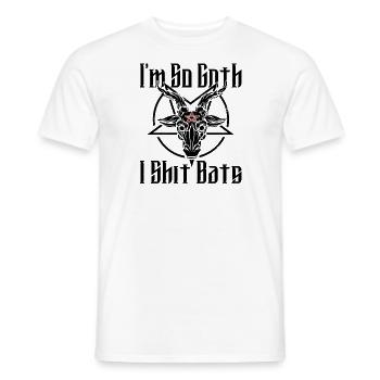 Satan Beelzebub Devil Gothic Pentagram Mystical - Men's T-Shirt - white - Front - AI Model Male 178 dark (178cm)