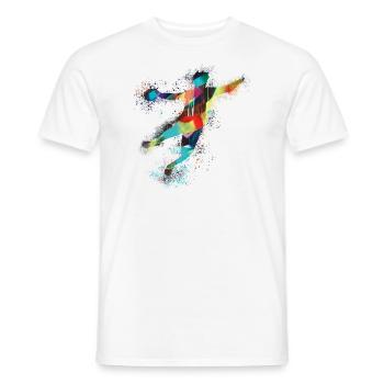 Handball, handballer, Beachhandball,Graffiti,bunt - Männer T-Shirt - Weiß - Vorne - AI Model Male 178 dark (178cm)