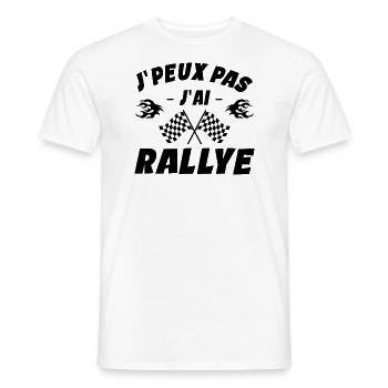 Je Peux Pas J'ai Rallye - T-shirt homme - blanc - Devant - AI Model Male 178 dark (178cm)