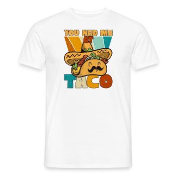 Taco Somberero Mexikanisch Mexiko Latino - Männer T-Shirt - Weiß - Vorne - AI Model Male 178 dark (178cm)