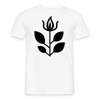 Blume - Männer T-Shirt - Weiß - Vorne - AI Model Male 178 dark (178cm)
