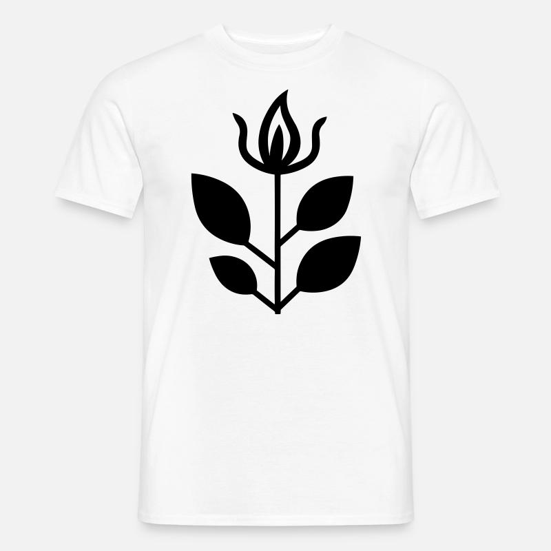 Blume - Männer T-Shirt - Weiß