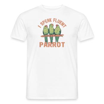 Perruche Perroquet Perroquet Propriétaire - T-shirt homme - blanc - Devant - AI Model Male 178 dark (178cm)