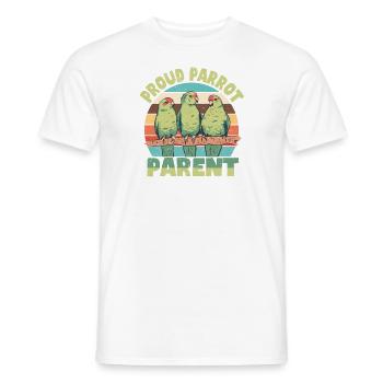 Perruche Perroquet Perroquet Propriétaire - T-shirt homme - blanc - Devant - AI Model Male 178 dark (178cm)