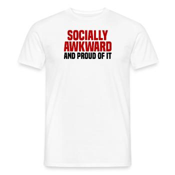 Misanthrope Antisocial Introvert - Men's T-Shirt - white - Front - AI Model Male 178 dark (178cm)