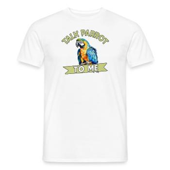 Perruche Perroquet Perroquet Propriétaire - T-shirt homme - blanc - Devant - AI Model Male 178 dark (178cm)