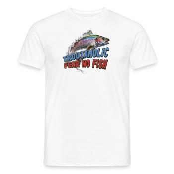 Pêche, Truite, Saumon, Pêcheur, Pêcheur, Perche - T-shirt homme - blanc - Devant - AI Model Male 178 dark (178cm)