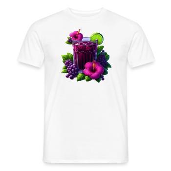 Purple hibiscus tea - Men's T-Shirt - white - Front - AI Model Male 178 dark (178cm)
