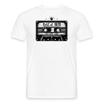 Cassette 1970 Vintage 1970 Vintage 1970 Gifts - Men's T-Shirt - white - Front - AI Model Male 178 dark (178cm)