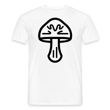 Mushroom - Men's T-Shirt - white - Front - AI Model Male 178 dark (178cm)