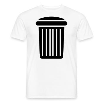 dustbin - Men's T-Shirt - white - Front - AI Model Male 178 dark (178cm)