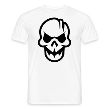 Tête de mort - T-shirt homme - blanc - Devant - AI Model Male 178 dark (178cm)