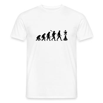 Evolution - Schach - Schachspieler - Männer T-Shirt - Weiß - Vorne - AI Model Male 178 dark (178cm)
