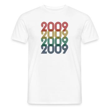 Cool Retro 2009, 14 Jahre alt, 14. Geburtstag Teens - Männer T-Shirt - Weiß - Vorne - AI Model Male 178 dark (178cm)
