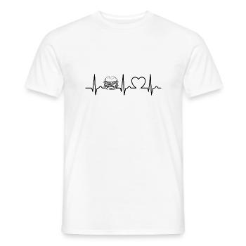 Herzkurve Burger - Fast Food - lecker - Männer T-Shirt - Weiß - Vorne - AI Model Male 178 dark (178cm)