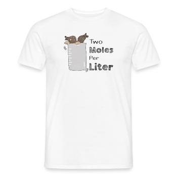 Chemist Laboratory Word joke chemistry mole liter pun - Men's T-Shirt - white - Front - AI Model Male 178 dark (178cm)