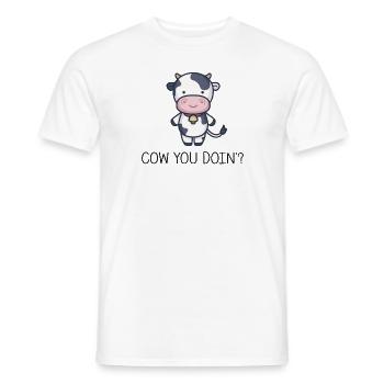 Kuhstall Hof Milchkuh Farmer Kind Kuh Kühe - Männer T-Shirt - Weiß - Vorne - AI Model Male 178 dark (178cm)