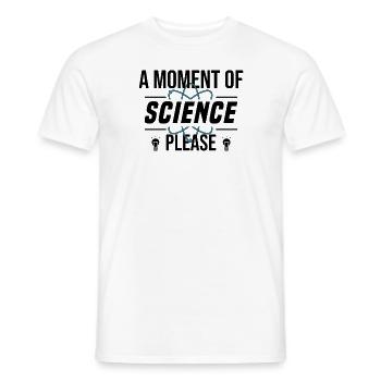 Electron Science Student University Physics - Men's T-Shirt - white - Front - AI Model Male 178 dark (178cm)