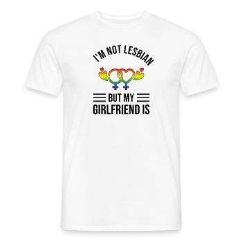 LGBT Lesbienne LGBTQ couple Homosexualtité Couple - T-shirt homme - blanc - Devant - AI Model Male 178 dark (178cm)